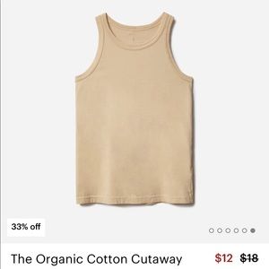 Everlane organic cotton cutaway tank